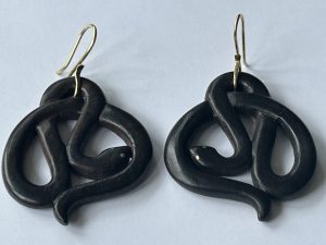 Ebenholz Ohr-Gehänge