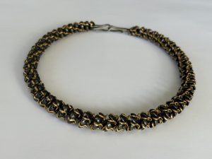 Gold geschwärzte Silber Kette