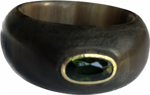 Turmalin-Horn Ring