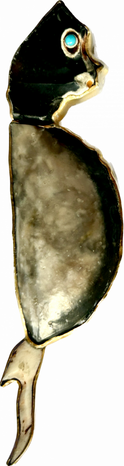 Brosche Seepferdchen